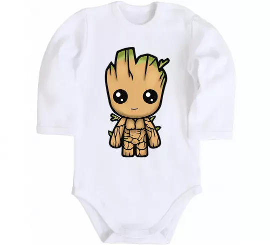 Детский боди I'm Groot Белый фото