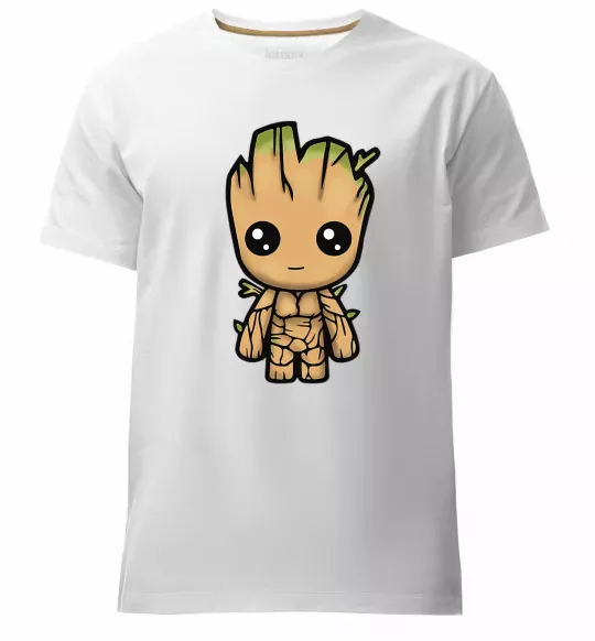 Мужская премиум футболка I'm Groot Белый фото