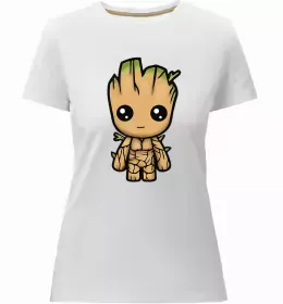 Женская премиум футболка Guardians мультяшні Белый фото