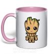 Чашка с цветной ручкой I'm Groot Нежно розовый фото