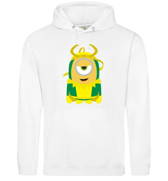 Мужская толстовка (худи) Loki minion Белый фото