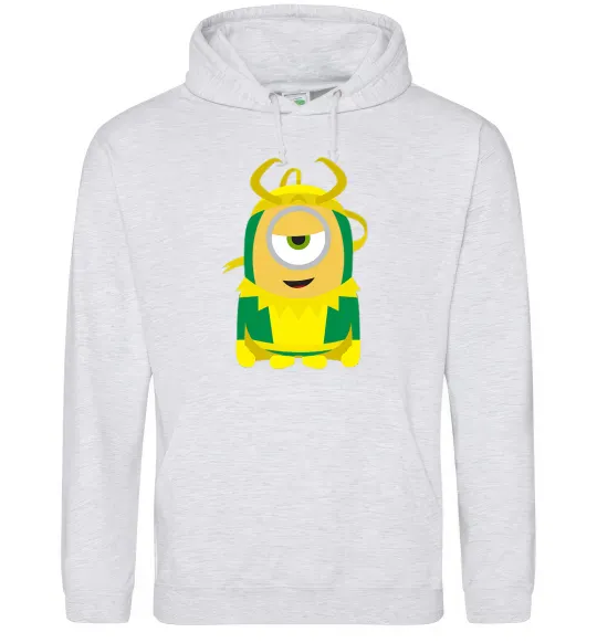 Женская толстовка (худи) Loki minion Серый меланж фото