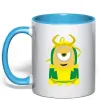 Чашка з кольоровою ручкою Loki minion Блакитний Чашка з кольоровою ручкою Loki minion Блакитний фото