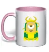 Чашка з кольоровою ручкою Loki minion Ніжно рожевий Чашка з кольоровою ручкою Loki minion Ніжно рожевий фото