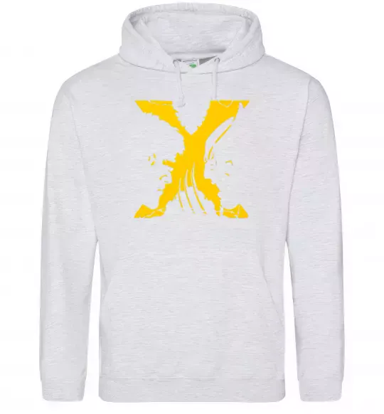 Женская толстовка (худи) Люди Х Циклоп Росомаха Серый меланж фото