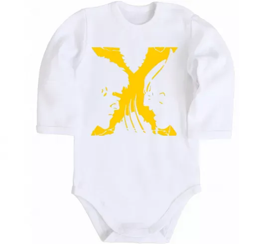 Дитячий бодік Люди Х Циклоп Росомаха Білий фото