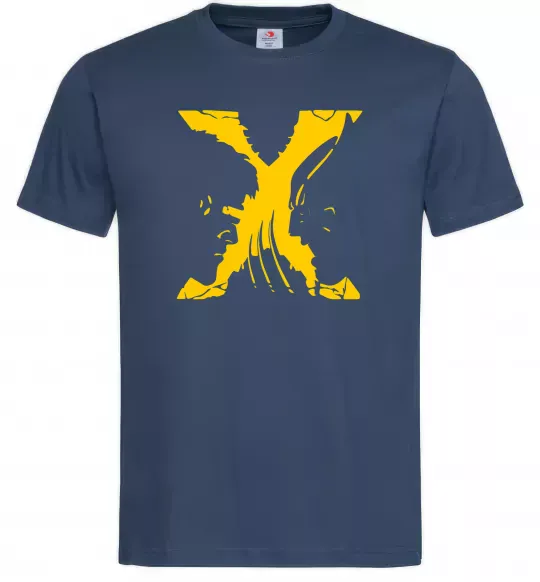 Мужская футболка Люди Х Циклоп Росомаха Темно-синий фото