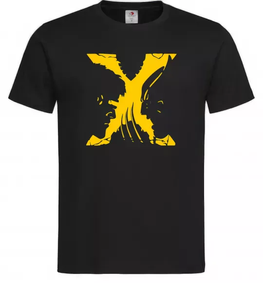 Мужская футболка Люди Х Циклоп Росомаха Черный фото