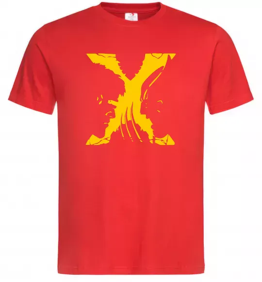 Мужская футболка Люди Х Циклоп Росомаха Красный фото