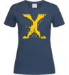 Жіноча футболка Люди Х Циклоп Росомаха Темно-синій Жіноча футболка Люди Х Циклоп Росомаха Темно-синій фото