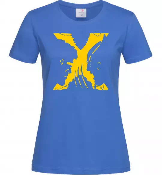 Жіноча футболка Люди Х Циклоп Росомаха Яскраво-синій фото