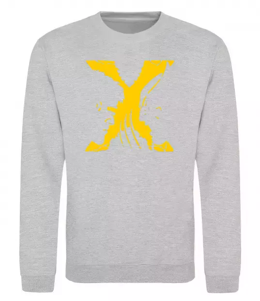 Світшот Люди Х Циклоп Росомаха Сірий меланж фото