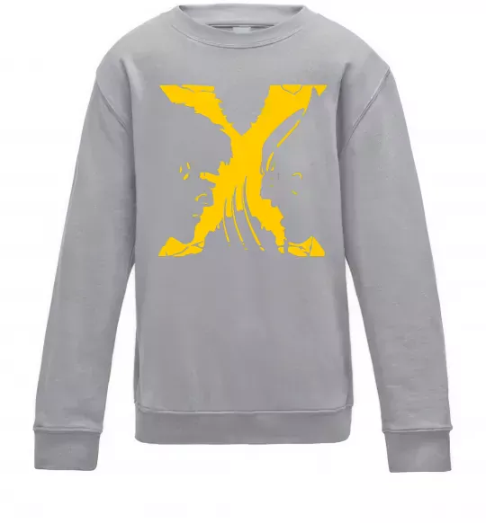 Дитячий світшот Люди Х Циклоп Росомаха Сірий меланж фото