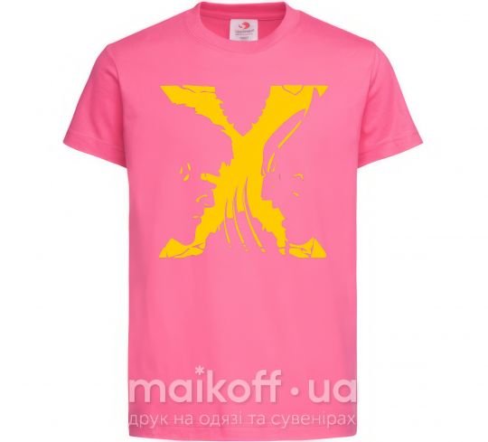 Детская футболка Люди Х Циклоп Росомаха Ярко-розовый фото