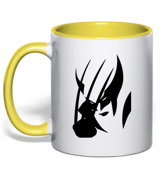 Чашка с цветной ручкой Росомаха Лимонный фото