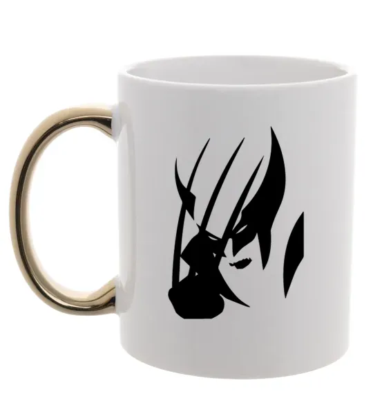 Чашка з кольоровою ручкою Росомаха Золото фото