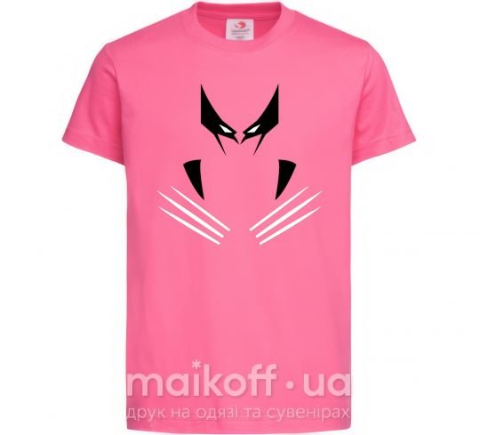 Детская футболка Росомаха когти Ярко-розовый фото