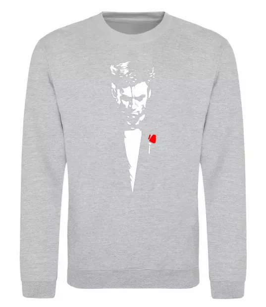 Світшот Хью Джекман Сірий меланж фото