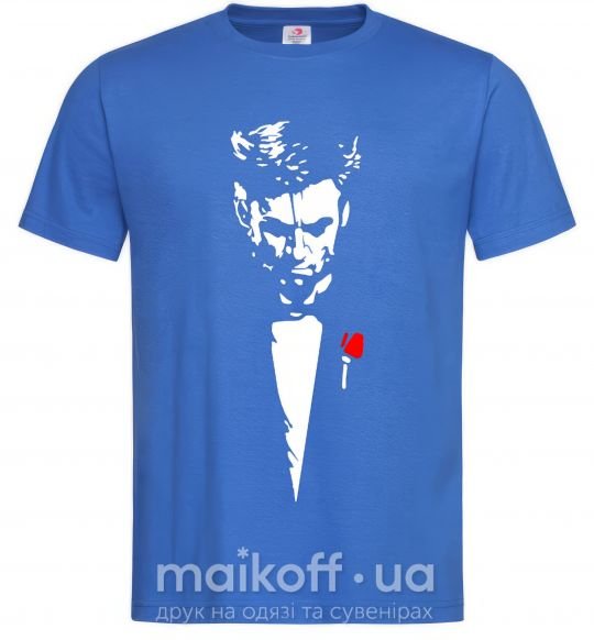 Мужская футболка Хью Джекман Ярко-синий фото