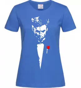 Женская футболка Хью Джекман Ярко-синий фото