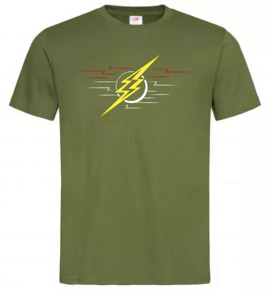 Чоловіча футболка Flash logo lights Оливковий фото