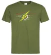 Чоловіча футболка Flash logo lights Оливковий фото