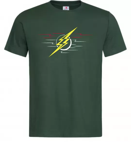 Чоловіча футболка Flash logo lights Темно-зелений фото