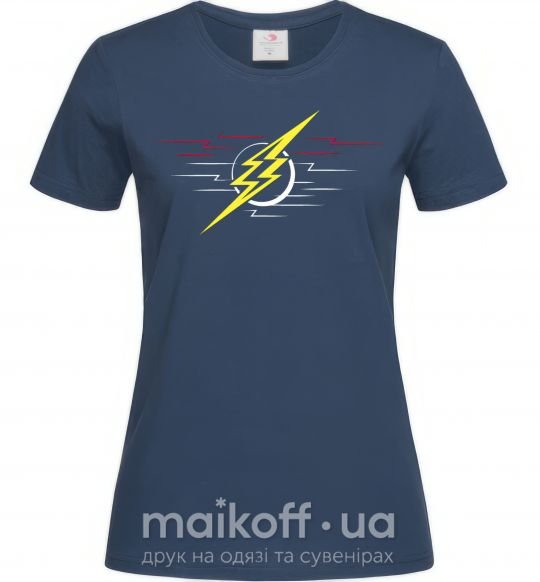 Женская футболка Flash logo lights Темно-синий фото