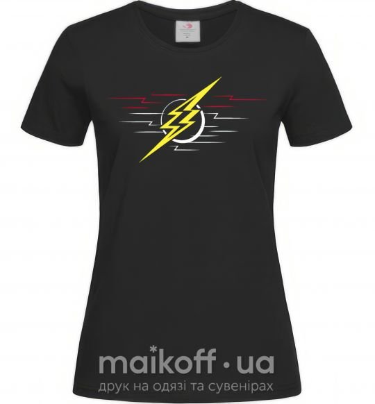 Жіноча футболка Flash logo lights Чорний фото