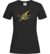 Женская футболка Flash logo lights Черный фото