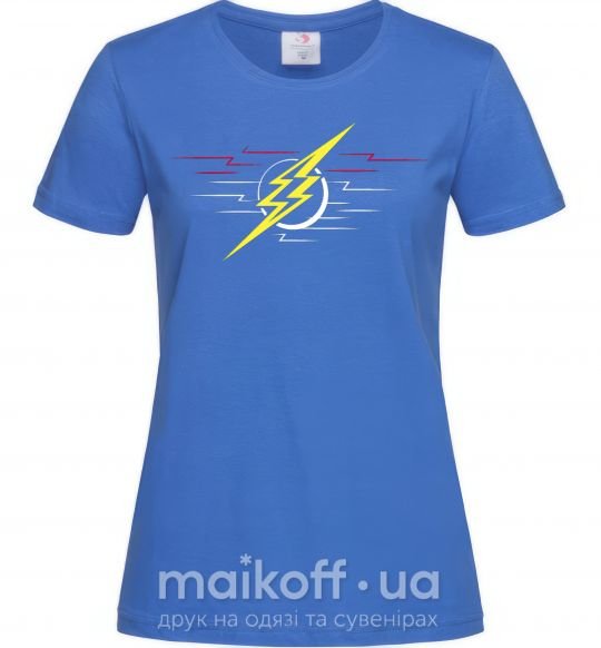 Жіноча футболка Flash logo lights Яскраво-синій фото