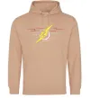 Мужская толстовка (худи) Flash logo lights Песочный Мужская толстовка (худи) Flash logo lights Песочный фото