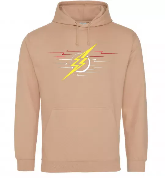 Женская толстовка (худи) Flash logo lights Песочный фото