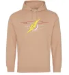 Женская толстовка (худи) Flash logo lights Песочный фото