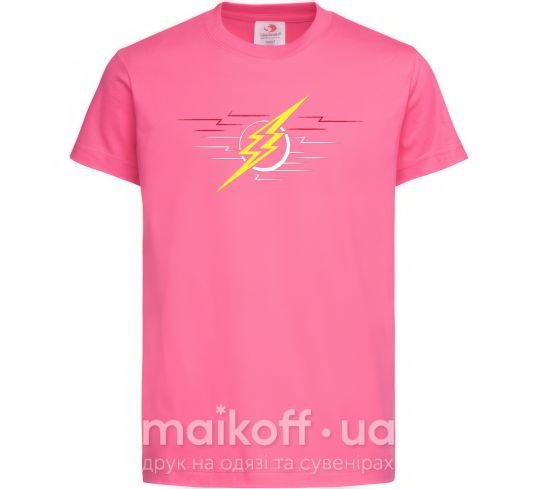 Дитяча футболка Flash logo lights Яскраво-рожевий фото