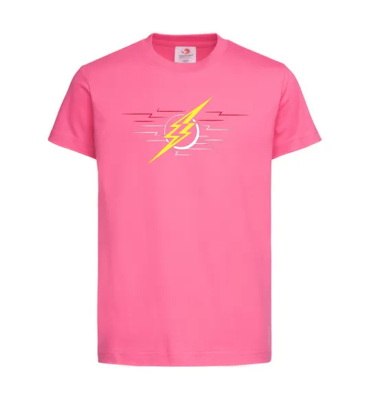 Дитяча футболка Flash logo lights Яскраво-рожевий фото
