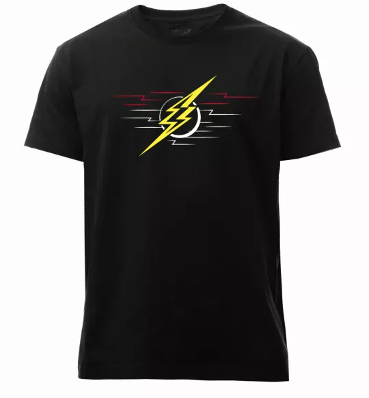 Чоловіча преміум футболка Flash logo lights Чорний фото