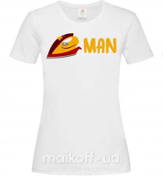 Жіноча футболка Человек утюг Білий фото
