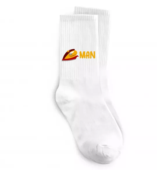 Шкарпетки Людина праска Білий фото