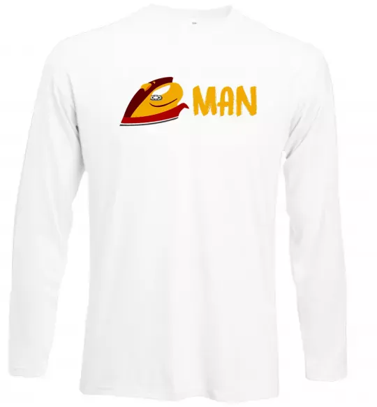 Лонгслів Людина праска Білий фото