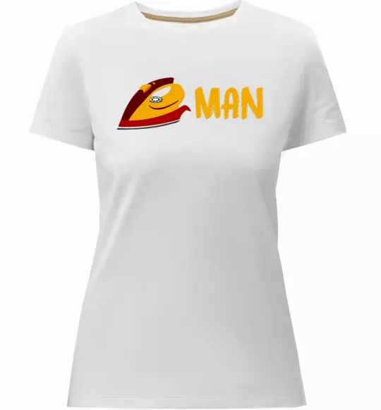 Женская премиум футболка Людина праска Белый фото