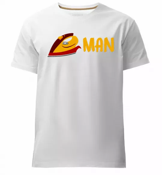 Чоловіча преміум футболка Людина праска Білий фото