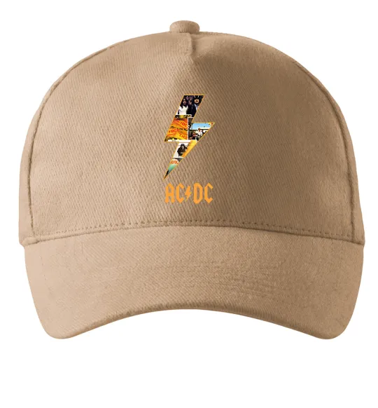 Кепка AC DC rock Пісочний фото