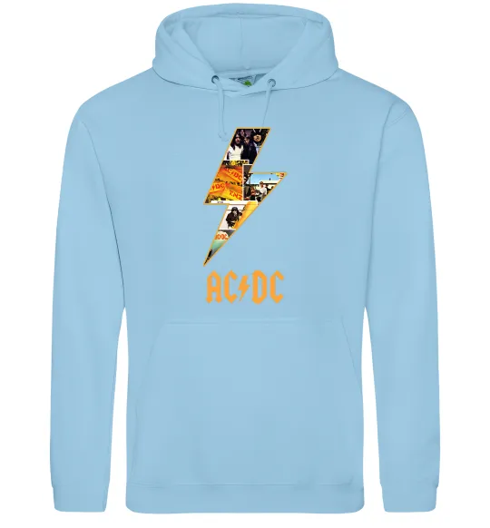 Жіноча толстовка (худі) AC DC rock Блакитний фото