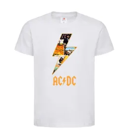 Детская футболка AC DC rock Белый фото