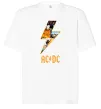 Футболка Оверсайз AC DC rock Белый фото