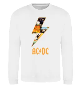 Світшот AC DC rock Білий фото