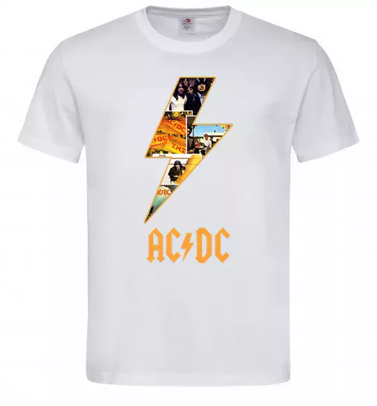 Мужская футболка AC DC rock Белый фото