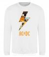 Світшот AC DC rock Білий фото