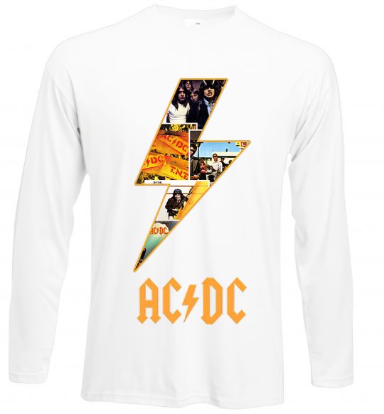 Лонгслів AC DC rock Білий фото